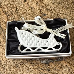 Pandora Cream Ceramic slate Ornament 2014